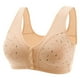 thumbnail image 1 of Gibobby Brasier Push Up Mujer Sujetador grande con hebilla lateral delantera para mujer, borde sin movimiento de anillo de, ajuste de reunión sin costuras(Beige,40), 1 of 5