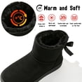thumbnail image 4 of Knivor Cozy Winter Boots for Women Fuzzy Warm Ankle Snow Boots with Back Bow Detail Stylish Slip On Short Boots for Casual Cold Weather Outdoor Wear, 4 of 9
