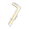 thumbnail image 2 of DEEPCRAFF 100Pcs Iron Plated Right Angle L Hooks Screw in Ceiling Hooks for Versatile Hanging Solutions, 2 of 8