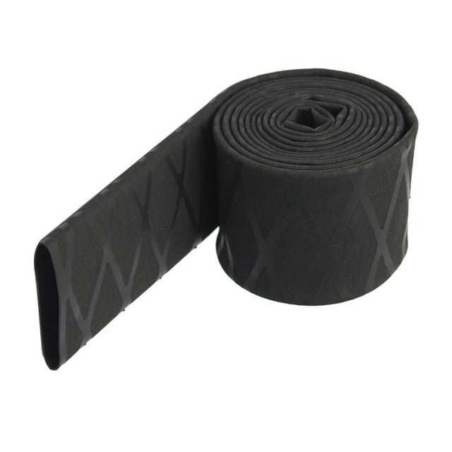 Mango para caña de pescar con agarre antideslizante y tubo termorretráctil texturizado de 15 a 40 mm Negro 1Mx0.3cm