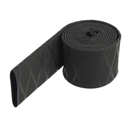 harayaa Heat Shrink Fishing Rod Wrap Building Handle Cork Racket Grip Repair Tackle Black 1Mx0.3cm