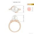 thumbnail image 5 of ANGARA Classic South Sea Cultured Pearl Bypass Ring in 14K Rose Gold for Women | June Birthstone, Birthday, Anniversary, Jewelry Gift for Women | Pearl Ring, 5 of 9