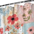 thumbnail image 3 of Pioneer Flower Floral Print Pattern Shower Curtain 84"x72", Bathroom Decorative Shower Curtain Set with 12 Hooks, Waterproof Washable, 3 of 6
