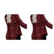 thumbnail image 4 of Qarigey Camisa de mujer con cuello en V a rayas adorables blusas de manga larga camisas ropa Type2 NO2, 4 of 6