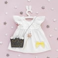 thumbnail image 5 of 80Pcs Mini Gingham Ribbon Bow 1" Checkered Fabric Satin Ribbon Bows for Craft DIY Bow Sewing Yellow and White, 5 of 5
