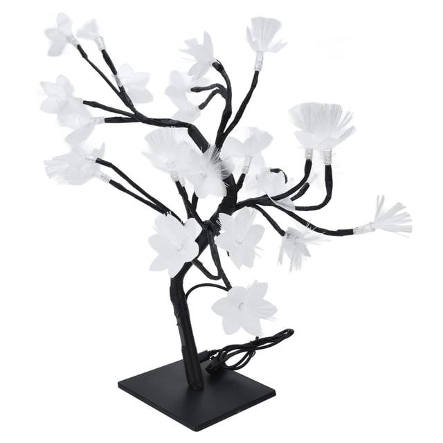 Luz artificial de fibra óptica, árbol de fibra óptica de 24 LED Luz de fibra óptica USB Lámpara de árbol de simulación LED Eficiencia óptima