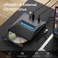 thumbnail image 1 of 2024 New Luminous 3 USB 3.0 External CD DVD Drive, Typ C Portable CD/DVD+/-RW Drive/DVD Player Hub with SD Card Reader CD ROM Burner Compatible with Laptop Desktop Windows Linux OS Apple, 1 of 1