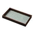 thumbnail image 1 of Bandejas de tocador de vidrio en relieve Platos especiales multiusos Solución de almacenamiento de escritorio Cosméticos de baño Bandeja de servicio c Rectángulo marrón oscuro perfecl bandeja de servir, 1 of 8