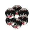 thumbnail image 7 of 15 Inch Round Placemats Set of 6, Black Christmas Non Slip Heat Insulation PP Table Mats, Snowman Xmas Truck Balls Tree Washable Place Mats for Kitchen Dining Party Table Decor, 7 of 7