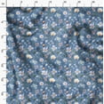 thumbnail image 3 of Soimoi Pure Silk Blue Fabric By the Yard - 42 Inch Wide - Florals Print Fabric - Elegant and Timeless Patterns for Fashion and Home Decor Printed Fabric, 3 of 6