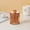Brown, variant on JilgTeok 1 Packs Qtip Dispenser Vanity Storage Canister for Cotton Ball Cotton Swab Cotton Round Pads Floss Clear Plastic Jar for Bathroom Canister Storage Organization 10OZ