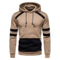 thumbnail image 2 of Fesfesfes Hooded Tops for Men Hoodies Pullover Pocket Long-sleeved Color-blocking Hooded Sweatshirt Sale Clearance, 2 of 3
