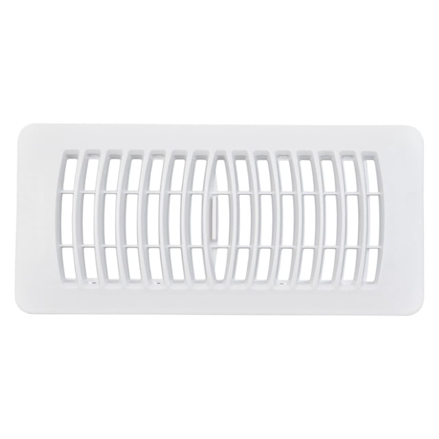 Imperial 4" x 10" White Louvered Polystyrene Floor Register, 1-pk