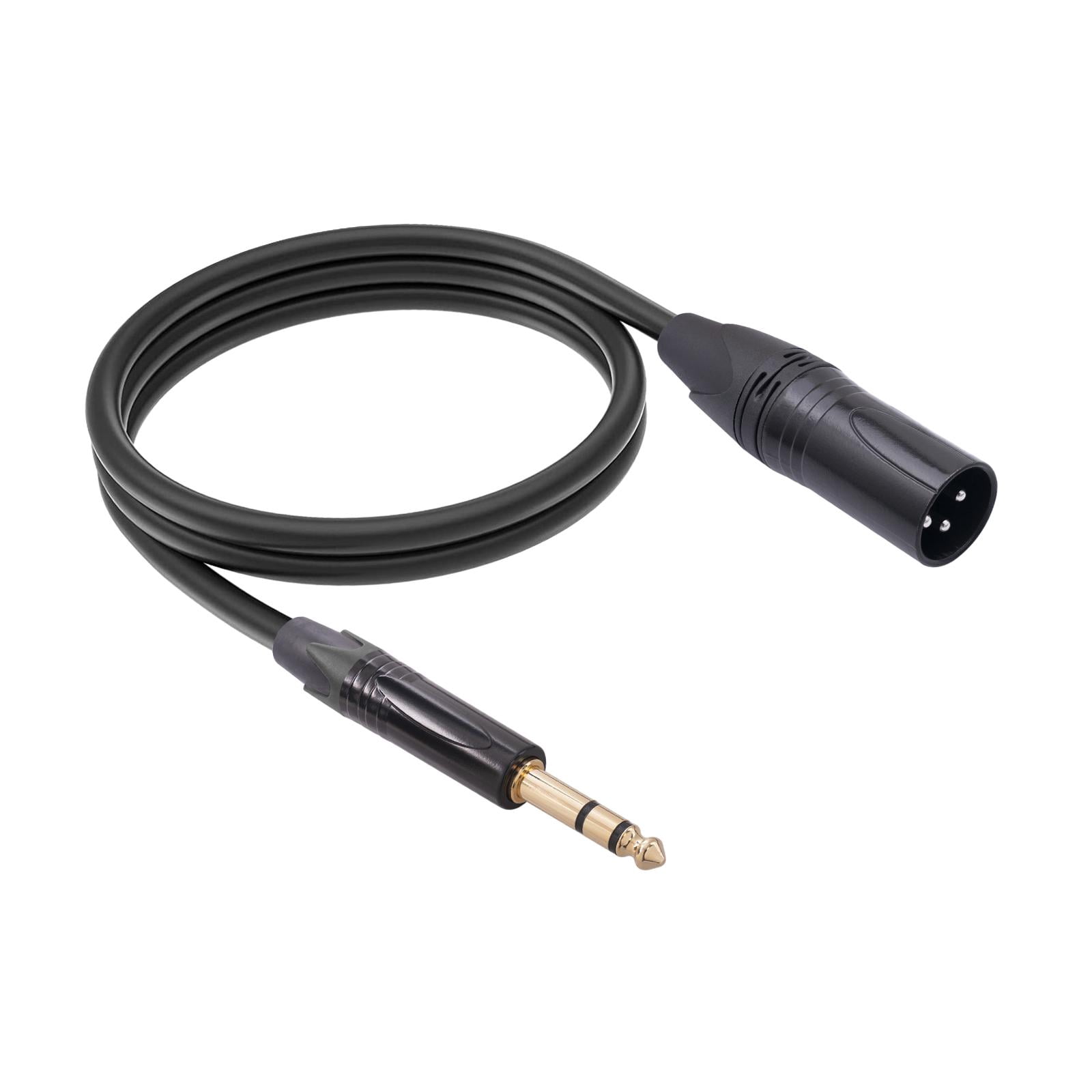 Rushawy 6.35 to XLR Audio Cable 6.35mm TRS Stereo Jack Mic AUX Cord Digital Cameras 6.35