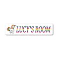 thumbnail image 1 of (Metal de aluminio) Letrero de metal para habitación de unicornio infantil Tamaño del letrero de metal: 4 x 16 pulgadas, 1 of 4