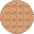 thumbnail image 1 of Ahgly Company Indoor Square Patterned Papaya Orange Area Rugs, 3' Square, 1 of 6