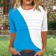 thumbnail image 1 of mfyjkho Tops De Gimnasio Para Mujer, Camiseta De Moda Para Mujer Con Cuello Redondo Arrugado, Manga 3/4, Corte Holgado Y Mangas Cortas Tops De Gimnasio Para Mujer M, 1 of 7