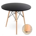 thumbnail image 1 of Mesa redonda de Madera Mirel estilo minimalista Moderno 120 cm negro, 1 of 10