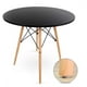 thumbnail image 1 of Mesa Redonda De Madera Estilo Minimalista Moderno 80 cm Negro Mirel Mesa, 1 of 10