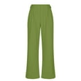 thumbnail image 7 of Women's Pleated Dress Pants High Waisted Wide Leg Dressy Trousers with Pockets Business Casual Pants Office Work Pants, 7 of 7