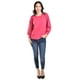 thumbnail image 5 of Blusa con detalle de flor en hombro Roman Fashion /Juvenil, 5106 (Fiusha) fucsia M, 5 of 5