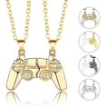 thumbnail image 4 of Cadena con imán para joystick - Collar a juego para parejas, mejores amigas, plata, 4 of 5