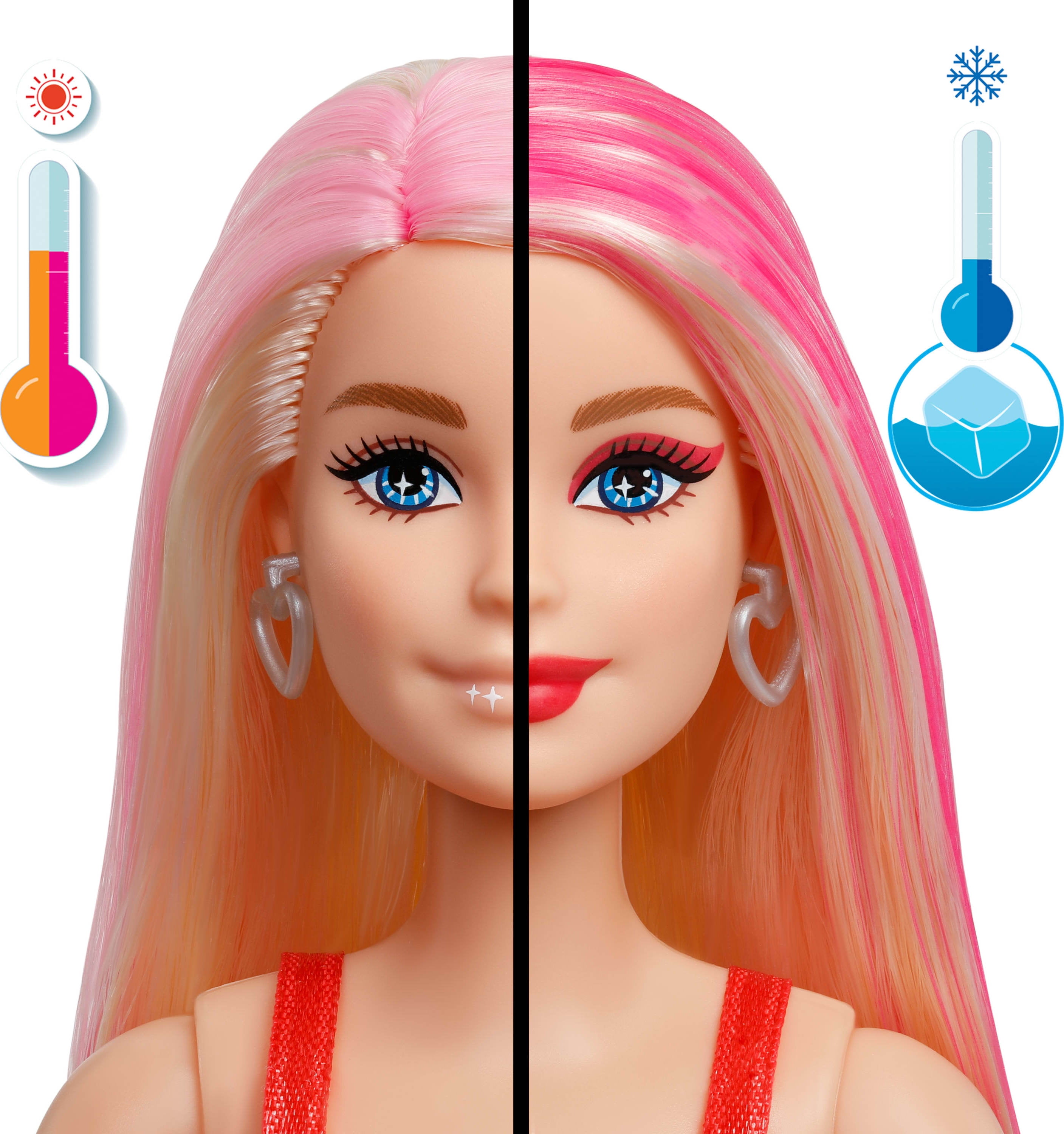 Barbie Party Unboxed Glam Party Series Red Sparkle Doll & Accessories with 10 Surprises