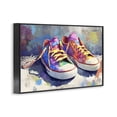 thumbnail image 2 of Stupell Industries Modern Colorful Low Top Sneakers Black Framed Giclee Art, 18 x 12, by Creative Studio, 2 of 8