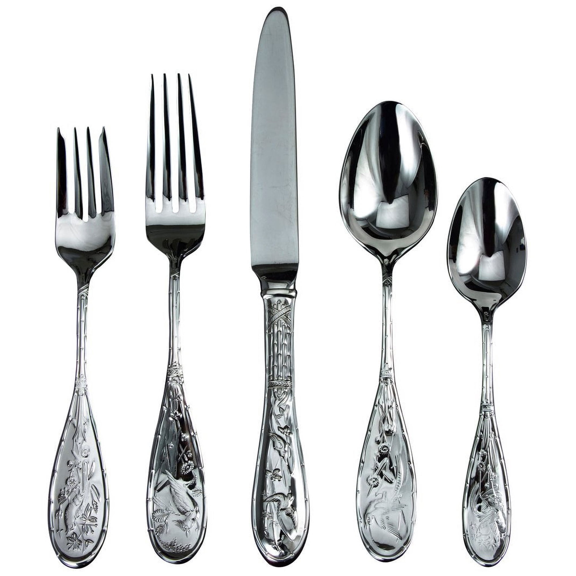 Ricci Argentieri Japanese Bird 18/10 Stainless Steel 5pc. Place Setting