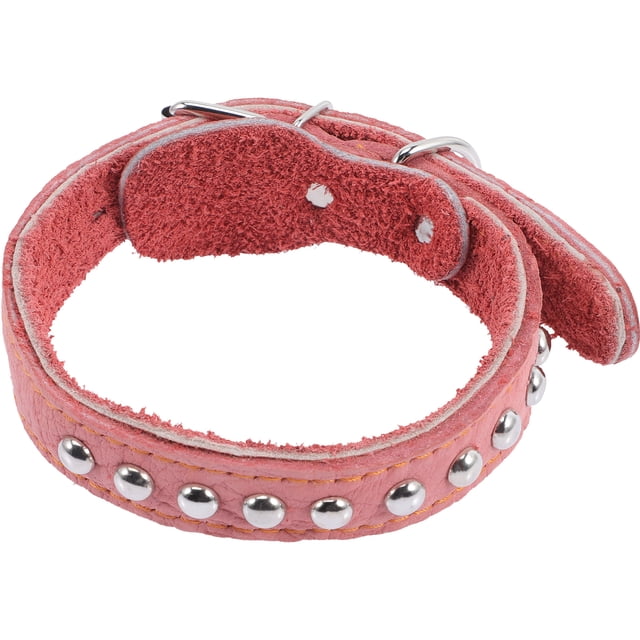 Miangastore Comfortable Decorative Dog Collar Orange Leather 1Pack 20.9x1in