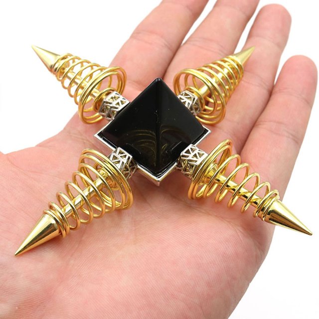 stanreset Pendant Male Spring Cone Energy Jewelry Stone Charm Necklace Making Table Wedding Decoration Accessory Black Agate