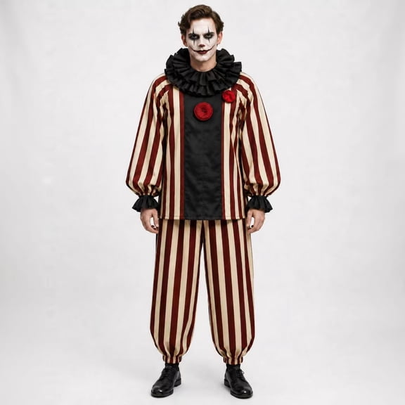 IAJDKMEK Halloween Costume Unisex Clown Cosplay Outfit for Stage Performance Party