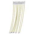 thumbnail image 1 of S SERENABLE 10Pcs Stainless Steel Wire Keychain Cable Clasp Key Ring Luggage Tags Loops - yellow, 1 of 9