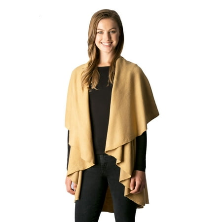 Women's Flowy Cape Shawl Vest Top in Solid Colors