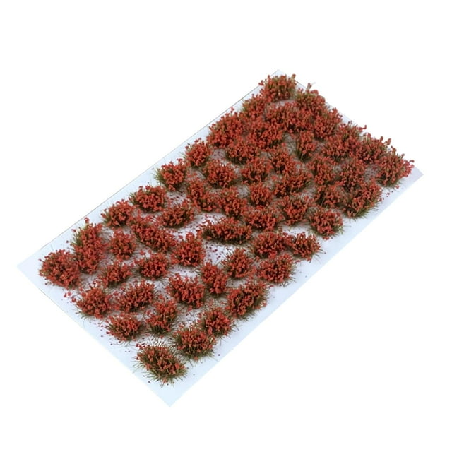 simhoa DIY Miniature Flower Cluster Flower Vegetation groups Diorama Layout for Scenery red