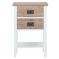 thumbnail image 3 of VECELO Nightstand with 2-Drawer and Open Shelf, Side End Table for Bedroom, Living Room, Oak, 3 of 8