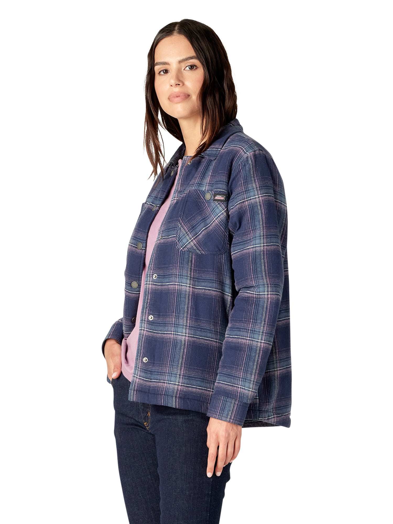 Women's Sherpa Lined Flannel Shirt Jacket - image 4