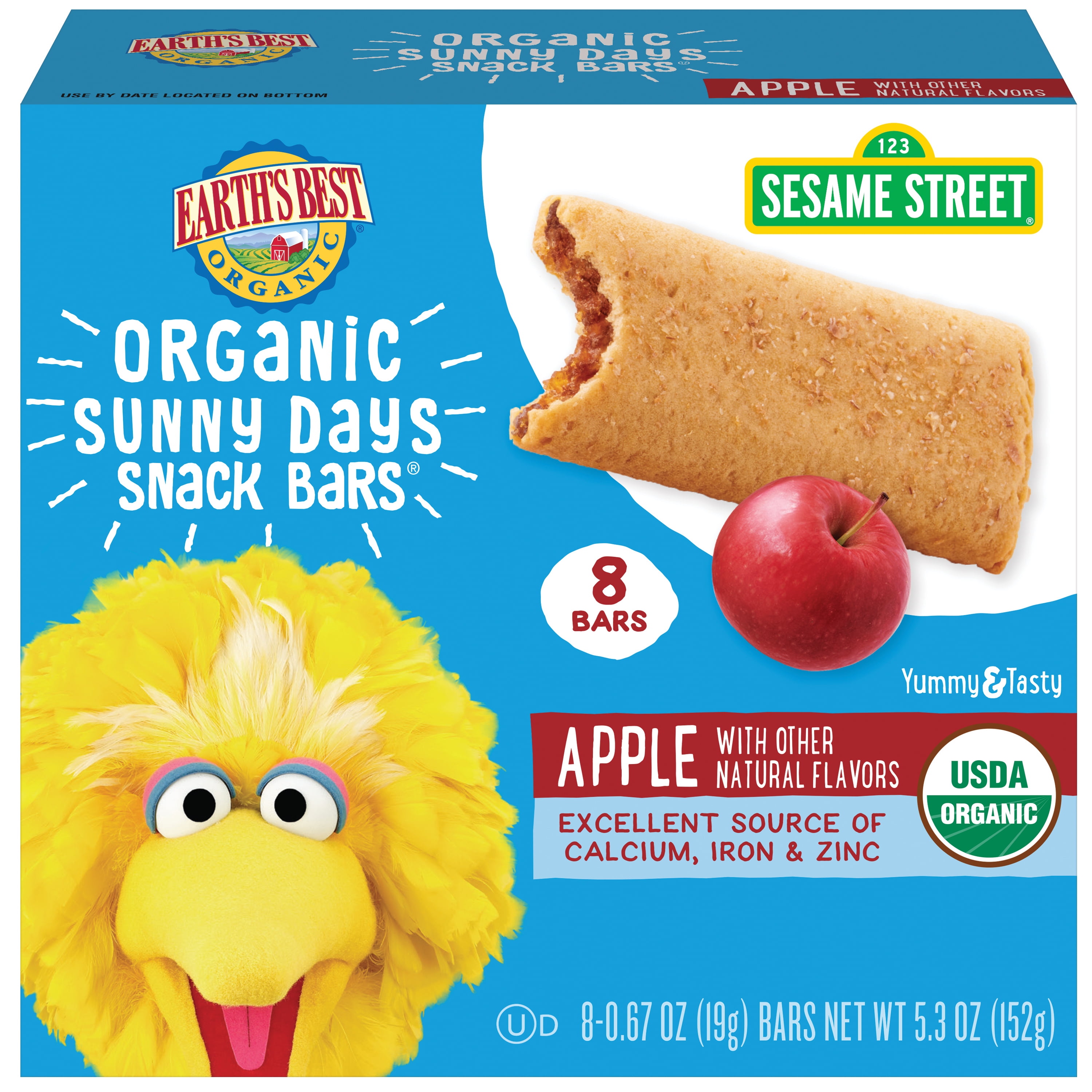 Earth's Best Organic Sesame Street Sunny Day Toddler Snack Bars with