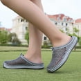 thumbnail image 6 of Mens Slippers,Couples Solid Color Bag Toe Breathable Non- Slippers for Outdoor Indoor,Slippers for Men,Grey,10, 6 of 9