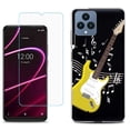 thumbnail image 1 of Slim-Fit Gel TPU Fashion Phone Case for T-Mobile Revvl 6 5G, with Tempered Glass Screen Protector, by OneToughShield ® - Guitar Yellow, 1 of 3