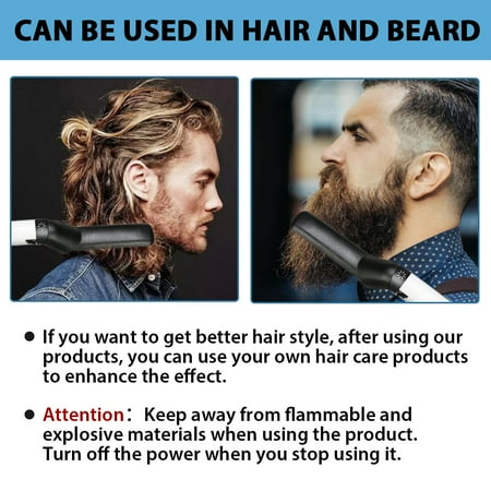 Electric Hair Straightener Brush Men Quick Beard Straightener