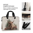 thumbnail image 4 of 16" Laptop Briefcase for Work Travel Laptop Shoulder Bag Carrying Handbag Laptop Case Cow and Christmas Gifts, 4 of 8