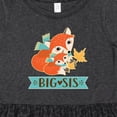 thumbnail image 4 of Inktastic Big Sis Woodland Fox Sister Girls Toddler Dress, 4 of 5