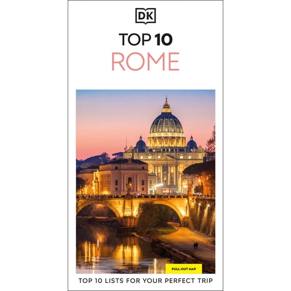 Pocket Travel Guide DK Top 10 Rome: Top 10 Lists for Your Perfect Trip, Plus an All-Weather Folded Map, (Paperback)