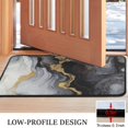 thumbnail image 3 of Black White Gold Marble Pattern Door Rugs,Washable Non Slip Door Mats Indoor,Decorative Door Mats,Entry Mat Indoor for Entrance,Bedroom,Kitchen,Bathroom,30"x17", 3 of 6