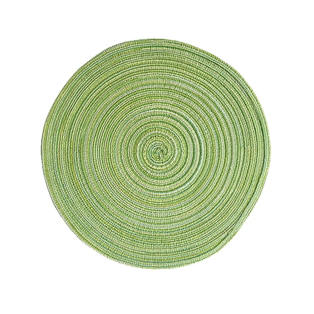 Mantel Individual De Algodón Resistente Al Viento, Redondo, Tejido, Aislante, Decorativo, Para El Hogar, 38 Cm.