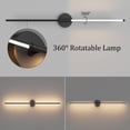 thumbnail image 2 of Candelabros de pared Coinmit Modern, juego de 2 unidades, 3000 K, 100 cm, color negro, 2 of 7