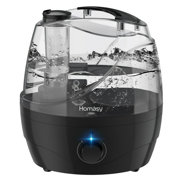 Homasy Cool Mist Humidifier, 2.2L Humidifiers with Blue Night Light