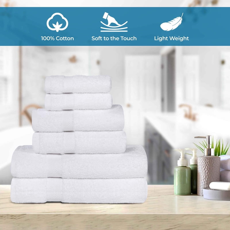 Superior Franklin 2-Piece Cotton Bath Sheet Set, Super Soft Quick Dry Fade Resistant Towels, White
