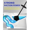 thumbnail image 3 of Anti-Hand Off Toilet Plunger with Holder for Bathroom,Powerful Efficient Force Suction Cup,Heavy Duty, Deep Cleaning Black, 3 of 4